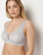 love magnolia Sutien Sport Gri cu Plasa și Detalii tip Corset Saliatessa