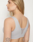 love magnolia Sutien Sport Gri cu Plasa și Detalii tip Corset Saliatessa