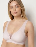 love magnolia Sutien sport Roz deschis cu inserții de plasă și decor cu aspect de corset Saliatessa