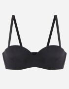 love magnolia Sutien tip balconetă simplu fără sârmă cu bretele detașabile Lelosa Negru