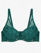 love magnolia Sutien Verde cu Decorațiuni din Dantelă și Bretele Detașabile Renarra