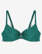 love magnolia Sutien Verde Decorat cu Aplicație din Zirconiu Ezonlle
