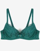 love magnolia Sutien verde din dantelă decorat cu o fundă Ezanzee