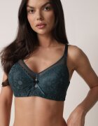 love magnolia Sutien Verde închis cu Dantelă și Inserție Transparentă Heliphine