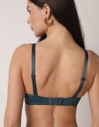 love magnolia Sutien Verde închis cu Dantelă și Inserție Transparentă Heliphine