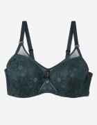 love magnolia Sutien Verde închis cu Dantelă și Inserție Transparentă Heliphine