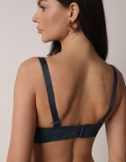 love magnolia Sutien Verde închis Decorat cu Zirconii și Dantelă Corraella