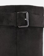 lovery Cizme cu toc Boho în stil biker decorate cu carâmb răsucit și cataramă Ahlia Negre