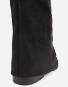 lovery Cizme cu toc Boho în stil biker decorate cu carâmb răsucit și cataramă Ahlia Negre