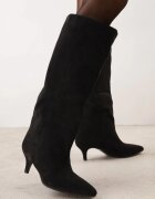 lovery Cizme pe toc stiletto tip kitten cu carâmb larg Isabenia Negre