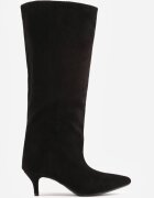 lovery Cizme pe toc stiletto tip kitten cu carâmb larg Isabenia Negre