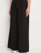lovery Compleu de costum Alb-Negru Vestă și Pantaloni cu Croială Largă Zivarelle