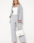 lovery Pantaloni Gri De costum cu Buzunare Letiza