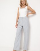 lovery Pantaloni Gri De costum cu Buzunare Letiza