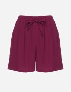 lovery Pantaloni scurți Mov închis Largi cu talie înaltă și elastic în talie Vimarias