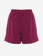 lovery Pantaloni scurți Mov închis Largi cu talie înaltă și elastic în talie Vimarias