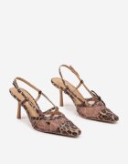 lovery Pantofi stiletto cu imprimeu leopard cu partea superioară transparentă și călcâiul decupat Findexis