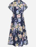 lovery Rochie albastră florală cu decolteu petrecut Atorina