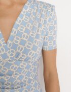 lovery Rochie Albastră Mulată De Cocktail Decorată Cu Pliseuri Saarias