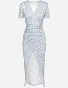 lovery Rochie Albastră Mulată De Cocktail Decorată Cu Pliseuri Saarias