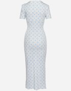 lovery Rochie Albastră Mulată De Cocktail Decorată Cu Pliseuri Saarias