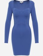 lovery Rochie Albastră Mulată Mini cu Decolteu Pătrat Iceria