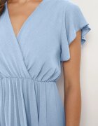lovery Rochie Albastru deschis Plisată cu Decolteu petrecut și Elastic în talie Waretta