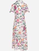 lovery Rochie Bej deschis Evazată stil cămașă cu curea cu imprimeu floral Fevelorine