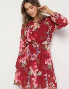 lovery Rochie Bordo cu croi cloș cu flori Zeramera