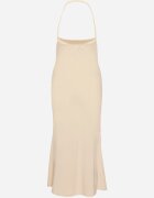 lovery Rochie Cambrată de Cocktail Bej cu Viscoză Izazira