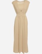 lovery Rochie Cloș Galben deschis cu elastic în talie decorată cu fir metalic Fagelia