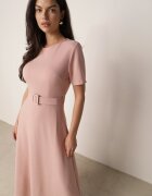 lovery Rochie Cloș Roz Decorată cu Cordon Desianna