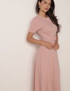 lovery Rochie Cloș Roz Decorată cu Cordon Desianna