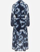 lovery Rochie croi cutie bleumarin cu imprimeu floral cu cordon Nifle
