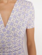 lovery Rochie de cocktail Ajustată Violet Decorată cu încrețituri Saarias