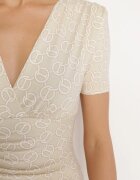 lovery Rochie de cocktail Bej Mulată Decorată cu draperii Saarias