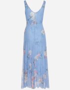 lovery Rochie din plasă albastră cu motiv floral Milanessa