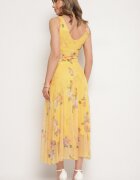 lovery Rochie din plasă galbenă cu motiv floral Milanessa