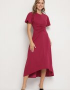 lovery Rochie evazată Bordeaux decorată cu încrețituri Odallica