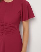 lovery Rochie evazată Bordeaux decorată cu încrețituri Odallica