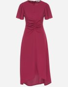 lovery Rochie evazată Bordeaux decorată cu încrețituri Odallica