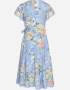 lovery Rochie florală albastru deschis cu decolteu plic Atorina