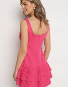 lovery Rochie Fucsia Cloș cu talie marcată și pliseuri Soreqa