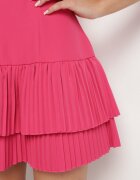 lovery Rochie Fucsia Cloș cu talie marcată și pliseuri Soreqa