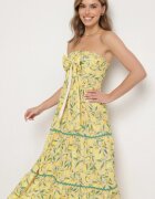 lovery Rochie Galbenă cu Lămâi cu Fundă Galadessa