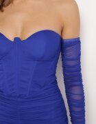 lovery Rochie Mini Bleu-marin Mulată cu drapaj Iobe