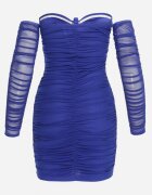 lovery Rochie Mini Bleu-marin Mulată cu drapaj Iobe