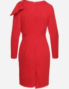 lovery Rochie mulată de cocktail roșie decorată cu fundă și șliț Linnaea