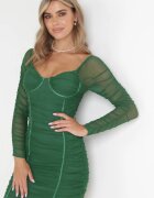 lovery Rochie Mulată Verde închis cu drapaje Ferdu
