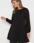 lovery Rochie Neagră cu croi evazat cu mâneci semitransparente Edalinne